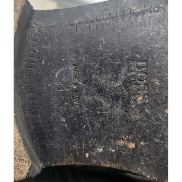 Hugo Boss Rare Chelsea Chukka Ankle Side Zip Black Leather Boots Men's Size 10 - Picture 10 of 12